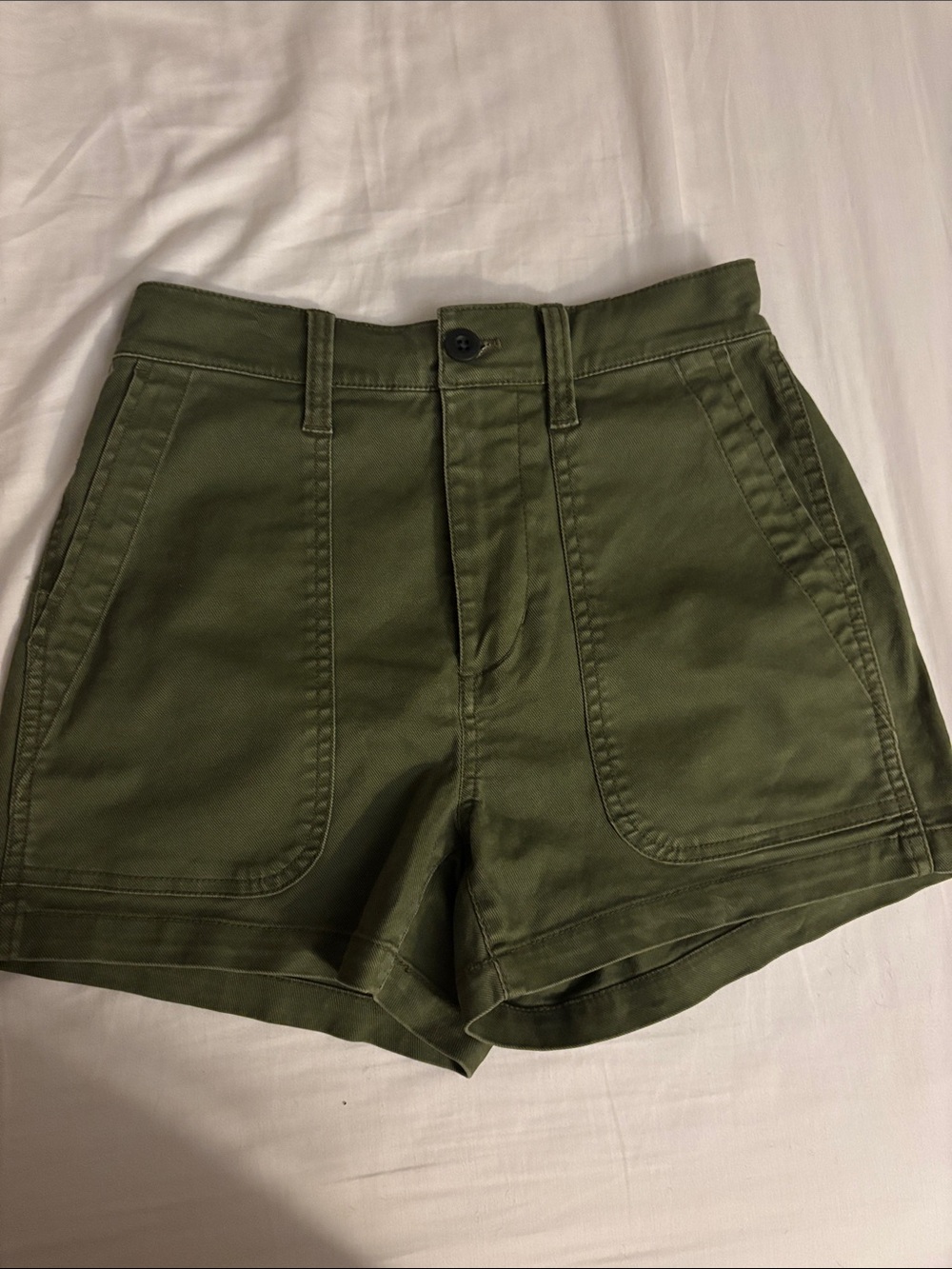 Madewell Olive Utility Shorts
